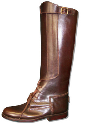 brown leather trainer boots